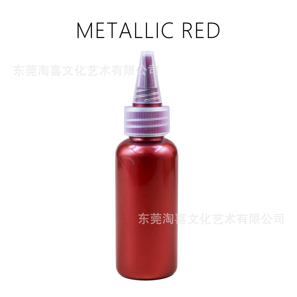 50ml Perleťová akrylová barva Voděodolný kovový umělecký pigment v mačkací lahvičce Potřeby pro DIY řemesla Malování na plátno