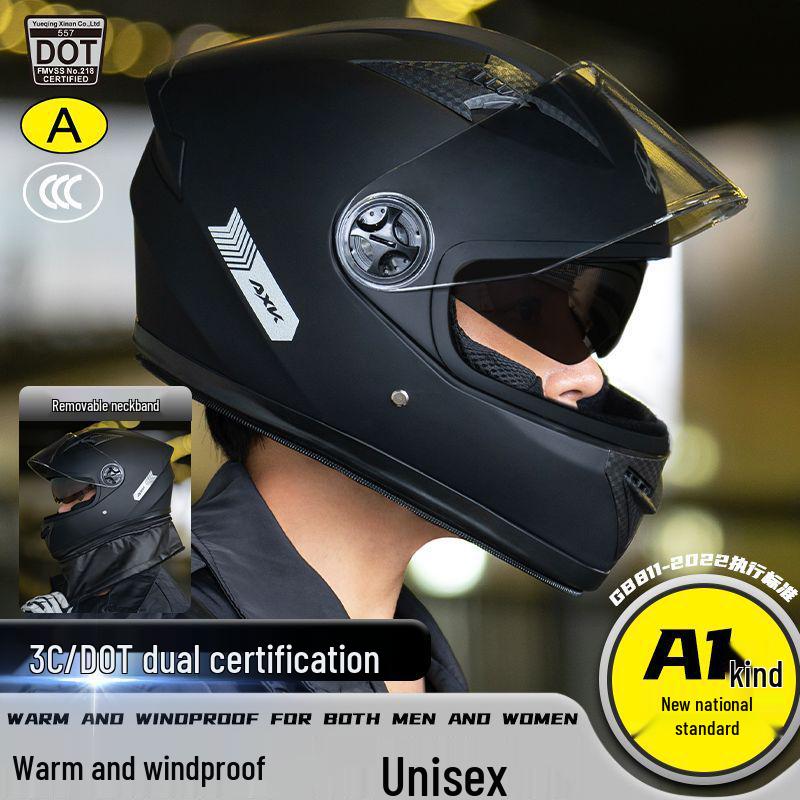 A1 National Standard Motorcycle Helmet Men's & Women's, All-Season, 3C Certified Safety Helmet.