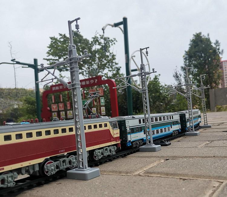 Electric Locomotive Train Catenary Pole for Model Railways - Sand Table Accessory