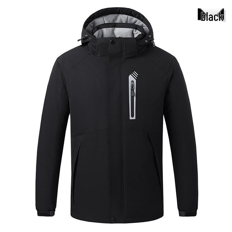 Heated Fleece-Lined Windbreaker for Men & Women - USB Charging, Warm Outdoor Mountaineering Jacket