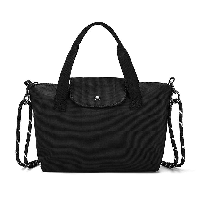 

New Korean Style Simple Lightweight Top-Handle Bags Waterproof Crossbody Shoulder Bag Pure Color Fabric Fashi Commuting Bag