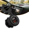 Carregador de Carro Duplo USB QC3.0 Carga Rápida DC 12V-24V LED Digital Tomada Carregador de Telefone para Motocicleta