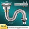 Stainless Steel Kitchen Sink Drainage Pipe Set with Anti-Odor Device
