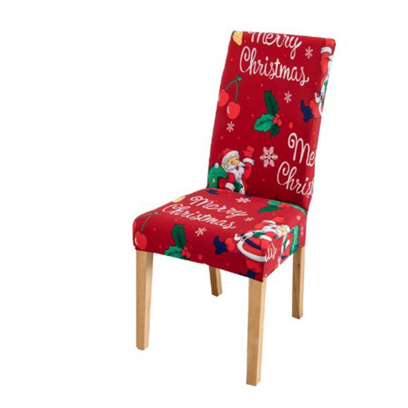 Christmas Chair Covers Classic Stretch Washable Christmas Chair Slipcovers Protector For Home
