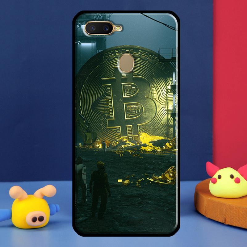 Bitcoin BTC Case For Oppo A98 A78 A58 A15 A16 A17 A5 A9 A91 A52 A72 A76 A96 A74 A94 A54 S A57 A77 Cover