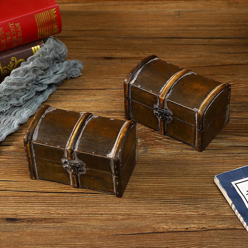 Vintage Style Wooden Organizer Box For Jewelry Accessories And Desk Storage