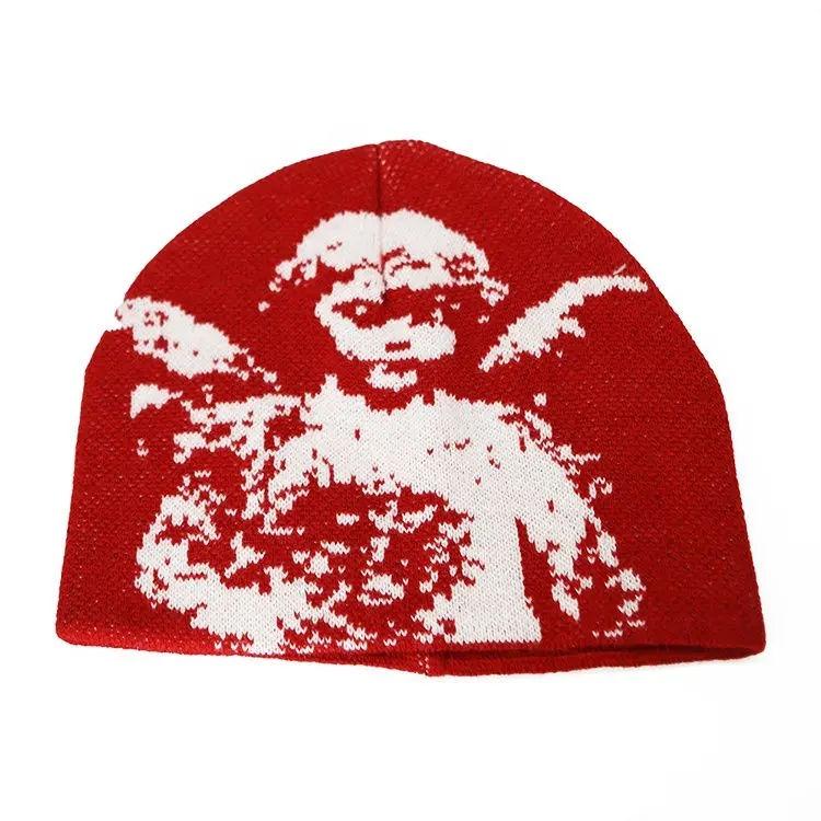 Maßgeschneiderte Neue Design Mützen Bester Verkauf Baumwoll Mütze 100% Wolle Tägliche Weiche Jacquard Mützen