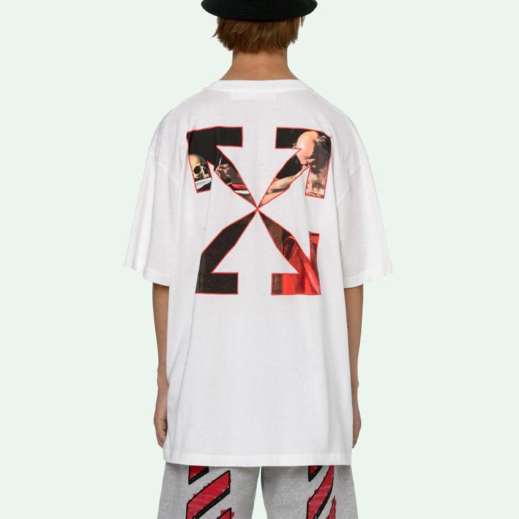 Off-White Caravaggio Over Tee White Men Tops OMAA038R21JER0030125