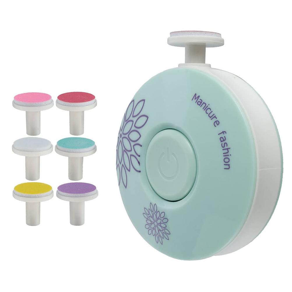 Elektrický zastřihovač dětských nehtů Sada pilníku na nehty pro miminka Sada na manikúru se 6 brusnými hlavami pro