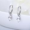 S925 Sterling Silver Zircon Hoop Earrings: European & American INS Style Women's Jewelry.
