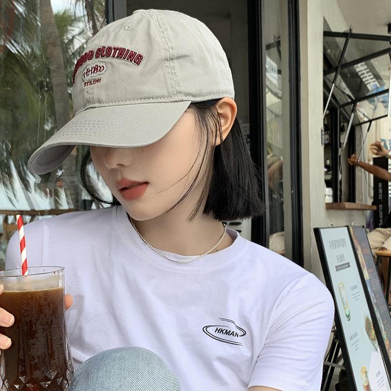 Face small baseball cap women's wide brim enlarged widened cap simple big head circumference versatile hat