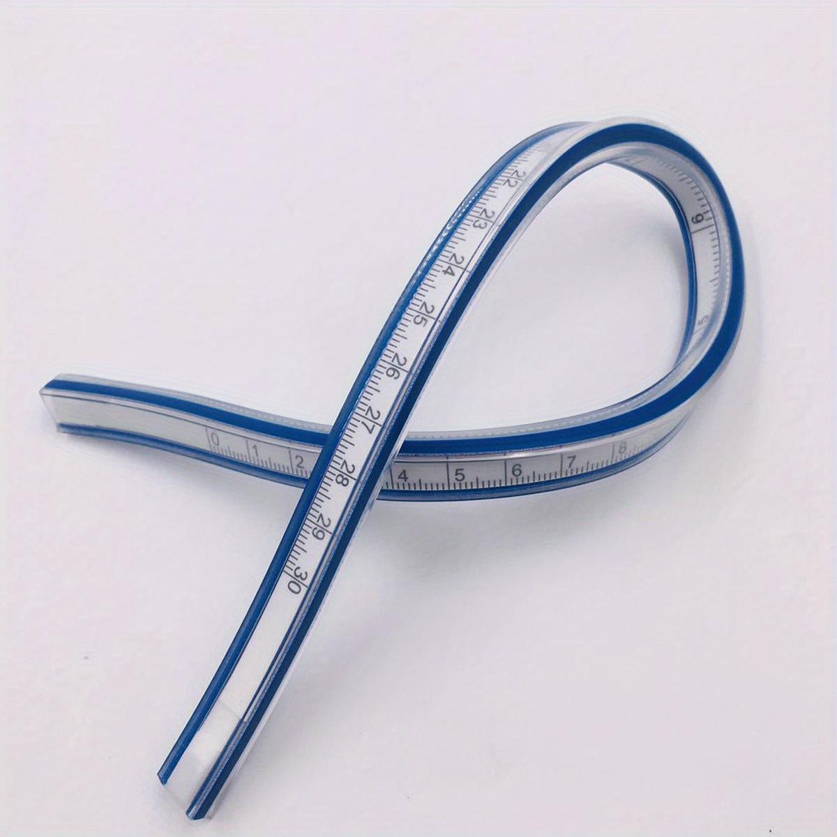

1pc Flexible Curve Ruler with Dual Scale (cm/in) & Flexible Curved Edge - Multi-Functional Ruler for Drawing, Design,Crafting