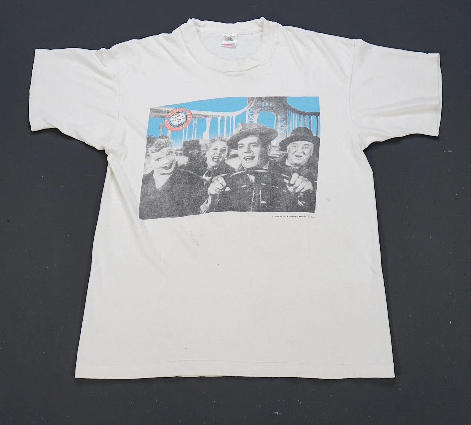 Rare Vintage I Love Lucy Ricky Fred Ethel 1992 T Shirt 90s Lucille Ball White L L