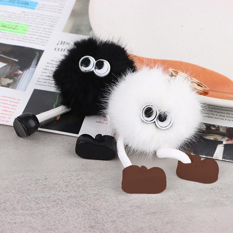 Küçük Briket Peluş Anahtarlık Kömür Topu Kolye Anahtarlık Sırt Çantası Araba Takılar