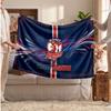 Sydney Roosters Flannel Blanket, Custom Name Text Personalized Soft Throw Blanket Home Decor Gift