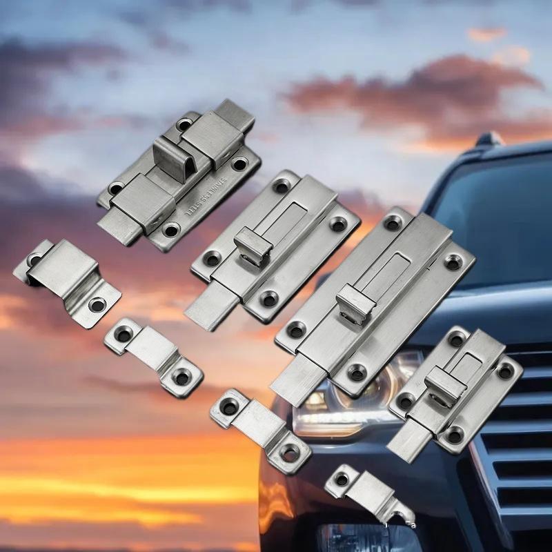 Self-Elastic Latch Security Bolt Latch Anti-theft Spring Latches Stainless Steel Cabinet Hinges Furniture Supplies Hardware