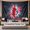 Custom Name Text Tapestry Nottingham Forest Personalized Polyester Wall Tapestry For Bedroom And Room