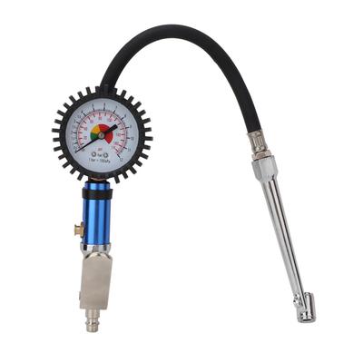 Inflator Gun Tire Inflator Gauge Pump Gun 12  Self Clamping Tire Inflator with Air Pressure Gauge and Quick Air Connector