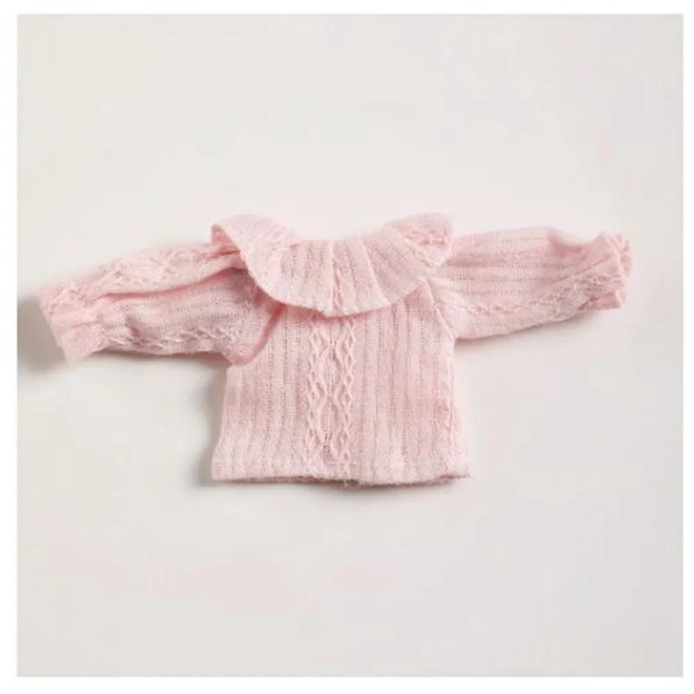 Handmade Doll Knitted Sweater Cardigans Multicolored Mini Casual Clothes Kids DIY Gift Toys for 1/11 1/12 Dolls For OB11 Dolls