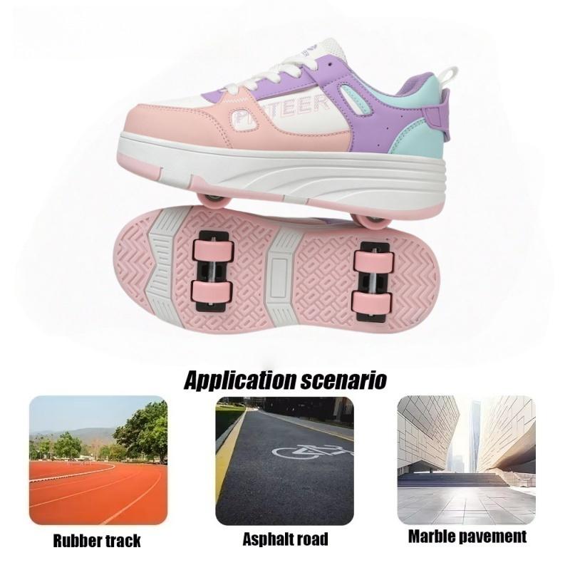 2025 the latest girls' roller skates outdoor breathable wear-resistant four-wheel wheel shoes student roller skates