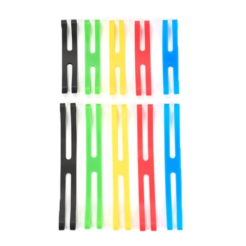 10 st Elastiska H-band för Bokbindning, Konstprojekt & Utomhusbruk, Silikon Gummiband H-band i Flera Färger, 2 Storlekar