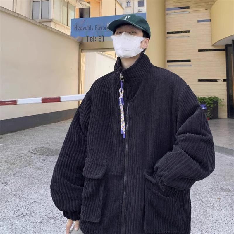 

Мужское толстое теплое вельветовое хлопковое пуховое пальто - японская модная зимняя одежда M