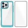 For iPhone 16 Pro Phone Case WANLONFENG XC Series TPU Acrylic Cover with Tempered Glass (Big Lens Hole)