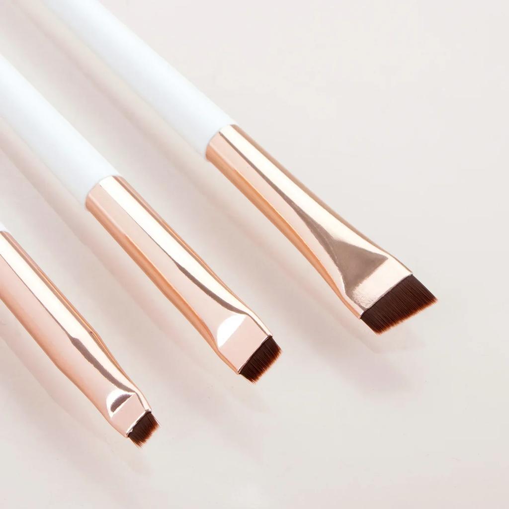 3 teile/satz Klinge Eyeliner Pinsel Augenbraue Pinsel Tragbare Flache Fein Eye Liner Stirn Kontur Make-Up Pinsel Kosmetische Schönheit Make-Up-Tool