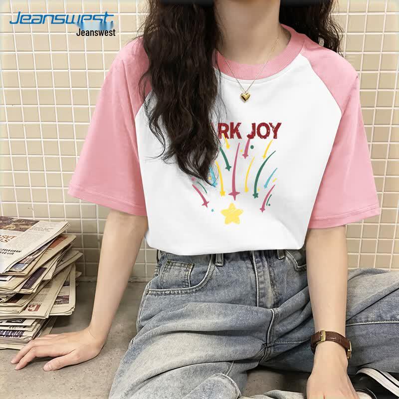 

Jeanswest Women s Raglan Sleeve T-Shirt with Star Graphic 2XL