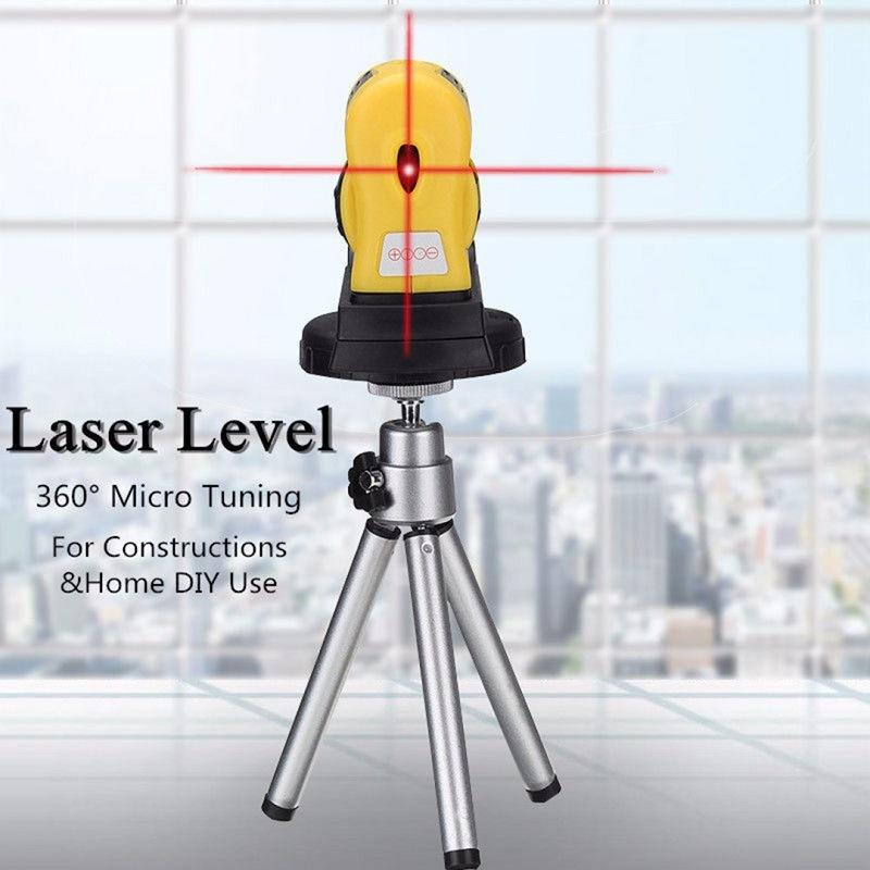 Laser Level 360° Fine Adjustable Infrared Cross 2 Lines Laser Leveler with Tripod