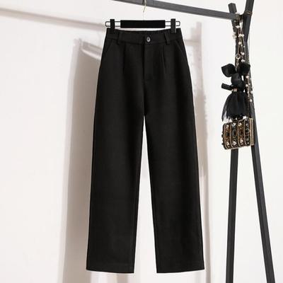 DIMANAF 2024 Plus Size Long Pants Women Loose Vintage High Waist Solid Loose Casual Basic Trousers Pants Wide Leg Pants 5XL