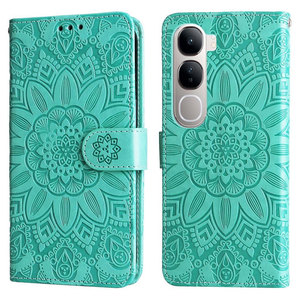 Leather Case for Vivo Y300 5G/Y200 5G/V40 Lite (Indonesia) 5G/4G Sunflower Wallet Cover