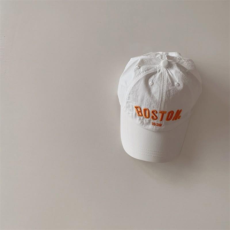 Buchstabenstickerei Baby-Baseballkappe Sommer Schnelltrocknend Atmungsaktiv Kind Jungen Mädchen Schirmmütze Einstellbar Kinder Sonnenhüte