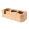Tamping Station Buche Holz Tamper Matte Ständer mit Anti Slip Pad für Kaffee Bar Zubehör L