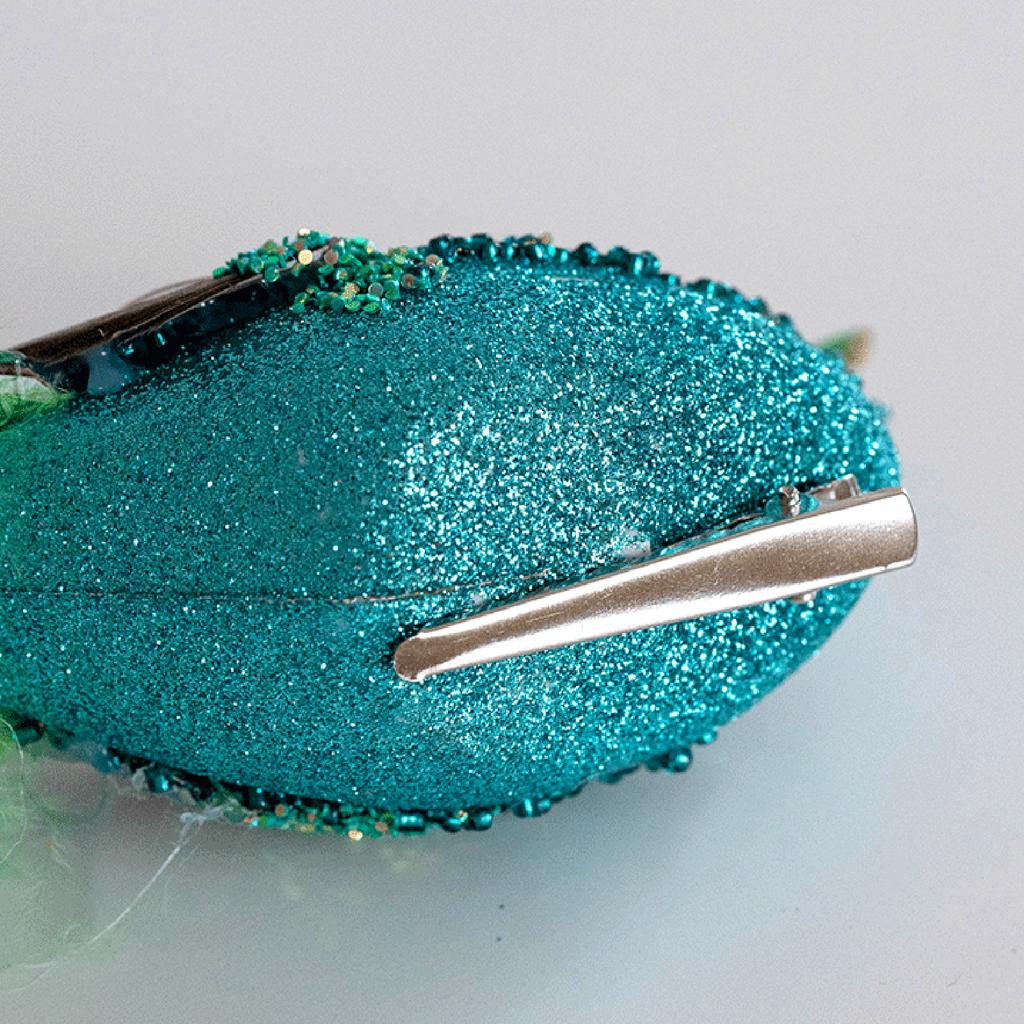 Lifelike Artificial Peacock Bird Decoration With Clip For Festive Wreaths Garlands And Floral Arrangements