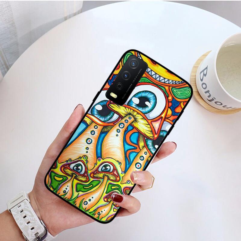 Bunte psychedelische Trippy Art Handyhülle für VIVO Y31 Y21 Y70 Y21S Y20 Y72 1907 Y12 Y11S Y53S Y33S Y55 Y76 Y51 Y15S Y01