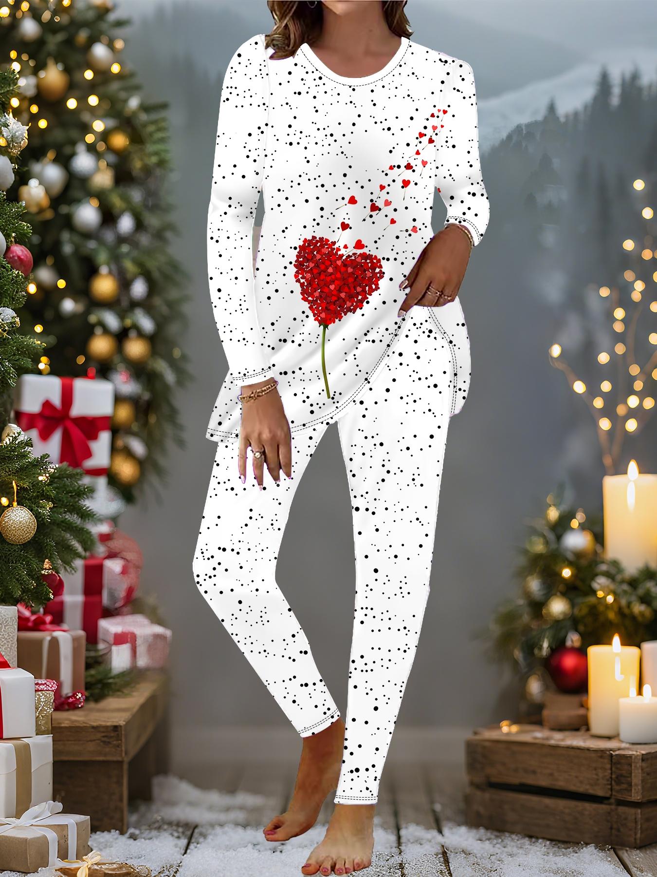 

Евро-американская мода 3D принт Любовь Женский всесезонный комплект из двух предметов: футболка с длинным рукавом + длинные брюки. Идеальный подарок на Новый год и Рождество 8XL белый