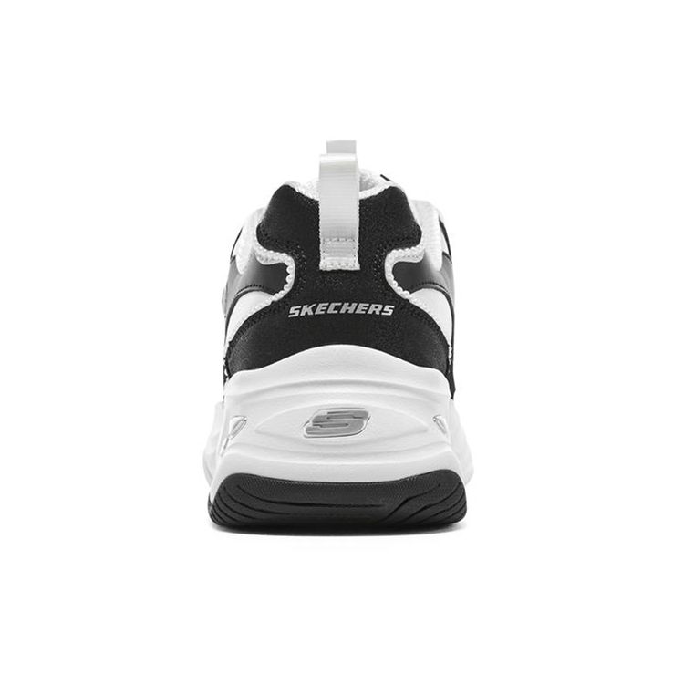 Skechers DLites 4.0 Orso Perla Tessuto Pelle Comode Ammortizzanti Resistenti Basse Scarpe da Papà Sneakers da Donna Bianco Nero 896156-BKW