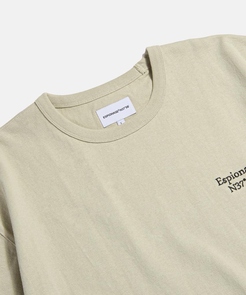 ESPIONAGE Minimal Logo Heavyweight Tee Sand