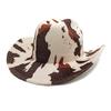 Leopard Print Cowboy Hat - Western Style UPF50+ Sun Hat with Cow Print, Vintage Riding Cap for Festival Hiking Fashion
