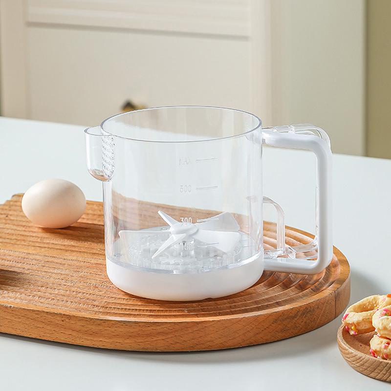 Salad Dressing Shaker Bottle Semi-automatic Stirring Cup For Kitchen Egg Beater Liquid Mixing Cup Vinaigrette Dressing Bottle