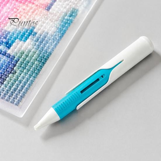 Faux Diamond Art Pen Automatic Bead Dispenser, Wax-Free Pen, Manual Dispenser Picker Tool for Round Diamonds Crafting Supplies DIY Embroidery