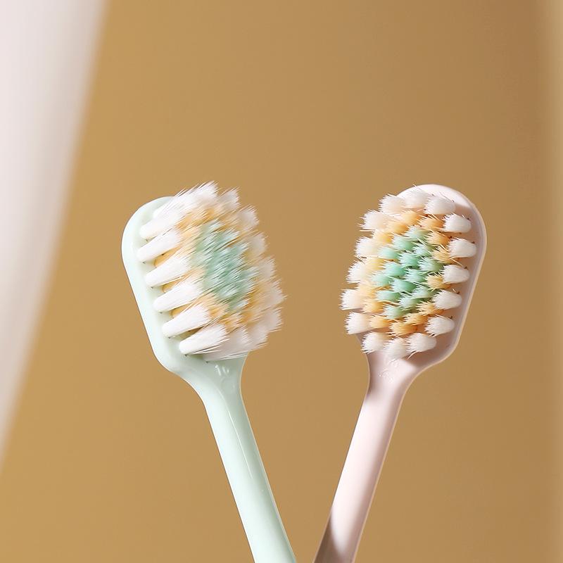 Chenke Adult Soft Bristle Wide Head Toothbrush Set - 3 Pack, Japanese-Style for Home Use, High-Grade Convex Design