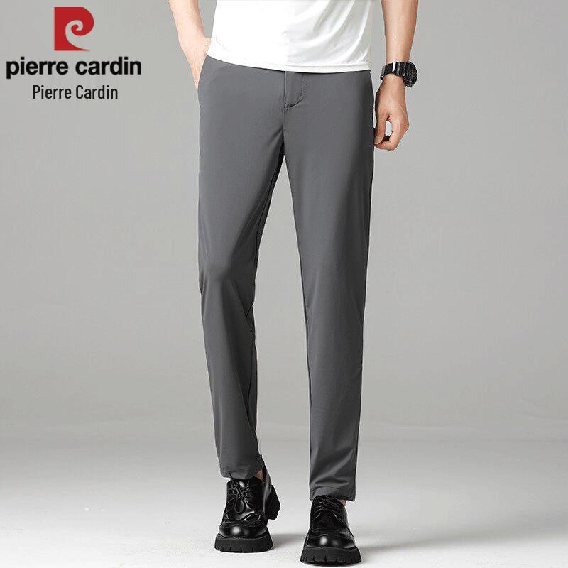 Pierre Cardin Men's Ice Silk Straight Fit Casual Trousers