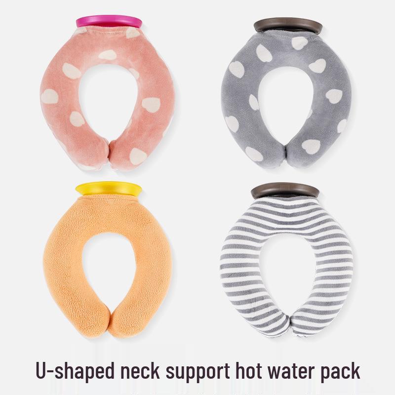 U-Shaped Neck-Hanging Hot & Cold Compress Water Bag for Cervical Spine Therapy