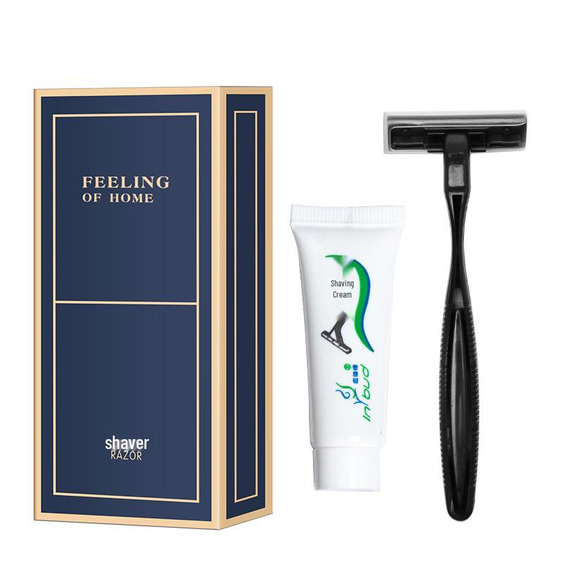 Disposable Razor and Shaving Cream Set for Hotel or Guesthouse Toiletries