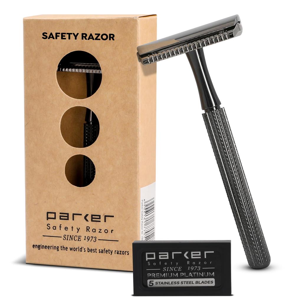 Parker 78R Fixed Razor for Both Men and Shaving Razor Replacement Blades To Disassemble and Razor for Men Closed-Comb (Refreshing