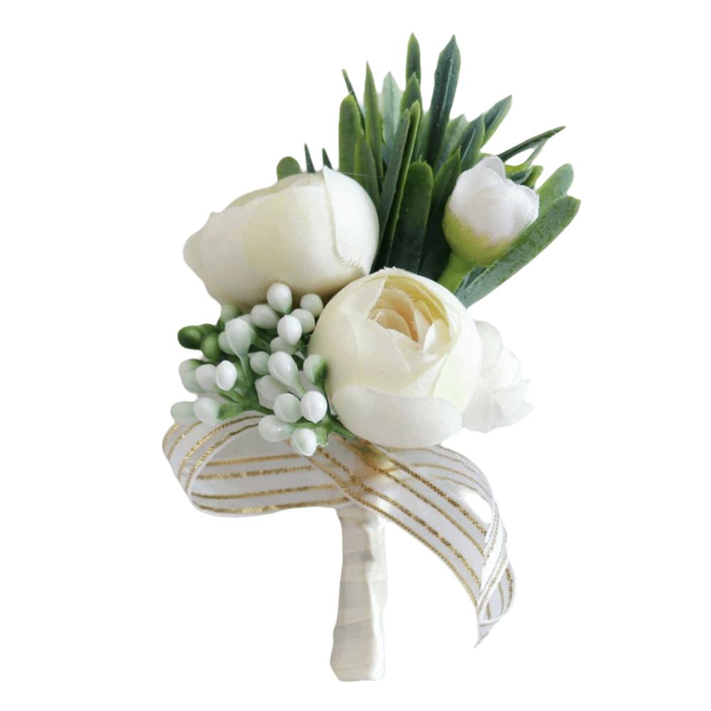 Simple Bridal Corsage Elegant Artificial Flower Bud Corsage For Wedding Birthday Bridal Décor