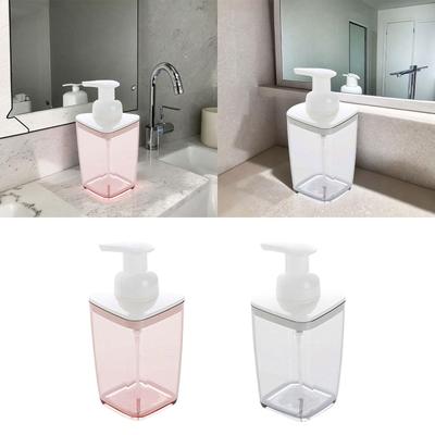 Refillable Foaming Soap Dispenser Pump Bottle Transparent Press Rich Lather Container for Bathroom Kitchen Sink Hand Wash Liquid