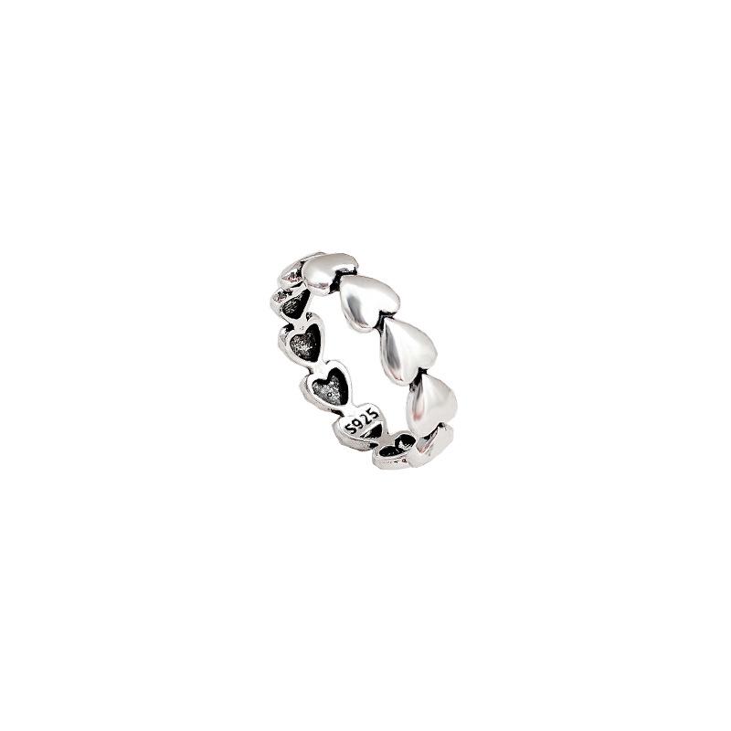 Women's Hip-Hop Style Silver Open Ring - Retro Niche Design